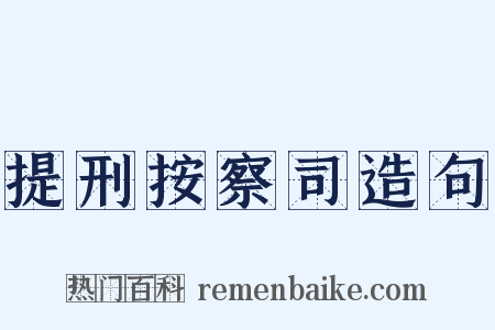 提刑按察司造句是什么意思的图片